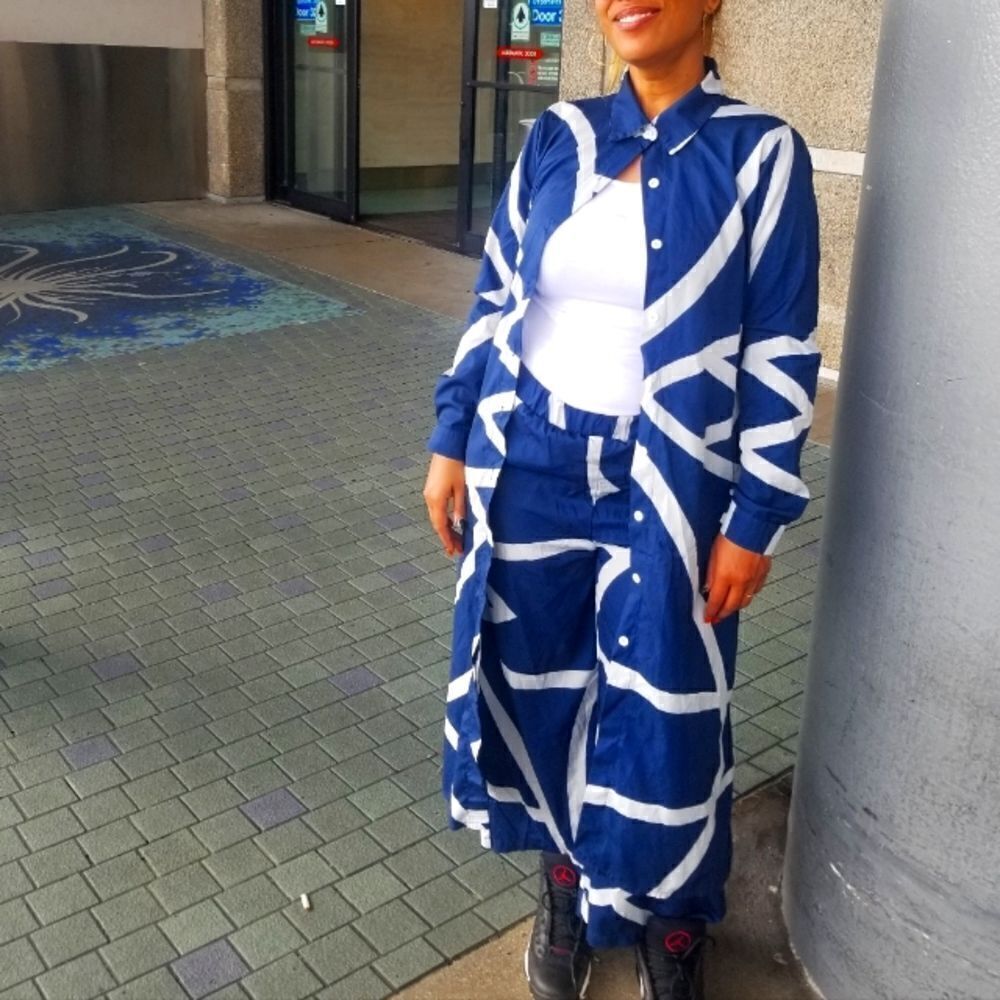 2 piece button up outfit